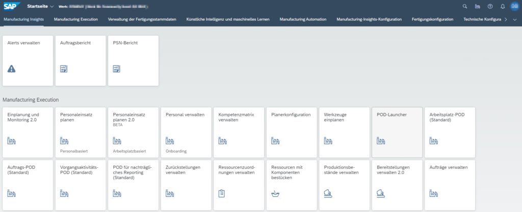 SAP Digital Manufacturing Launchpad URL